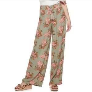 Mudd Floral Wide Leg Pants
